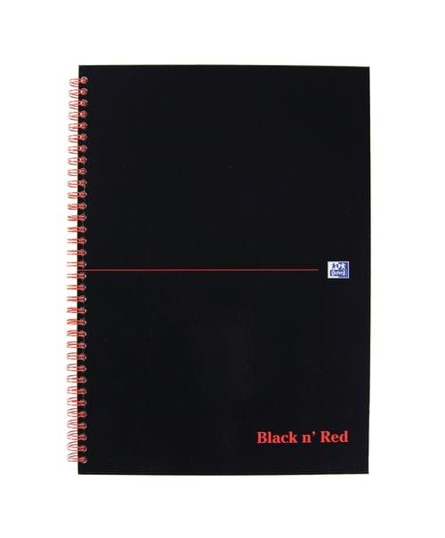 *SINGLE* Black n Red Book Wirebound 90gsm Quadrille 5mm 140pp A4 Ref 100080201