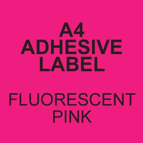 *SINGLE SHEET* A4 Label Fluorescent Pink