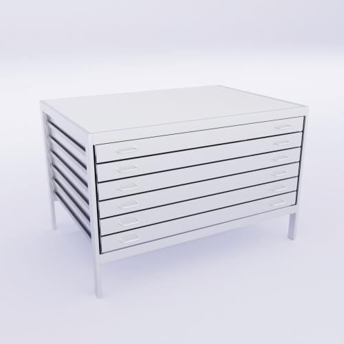 A0 Metal Plan Chests – Choose Drawer Count