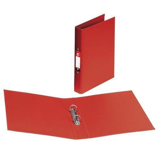 *PRE-LOVED* *SINGLE* 5 Star Ring Binder PVC 2 O-Ring Size 25mm A4 Red (Non-Returnable)
