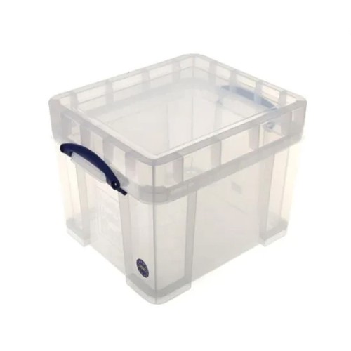 *PRE-LOVED* Really Useful 35XL Litre Storage Box W390xD480xH345mm Clear Ref 35XL (Non-Returnable) 
