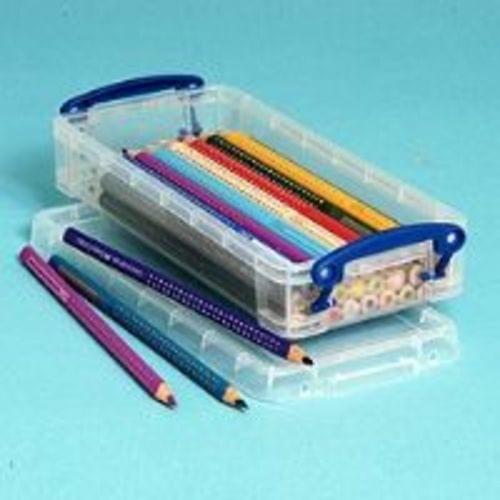 Really Useful 0.55 Litre Clear Storage Box (W100 x D220 x H40 mm)