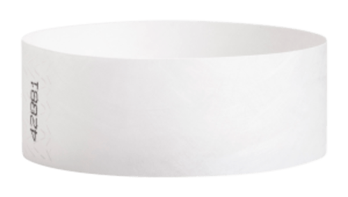 Tyvek Wrist Bands White Pk100