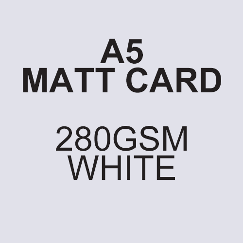 *SINGLE SHEET* White Card A5 280gsm
