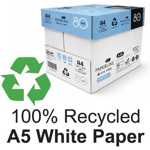 A5 *PAPERLINE* 100% recycled paper 80gsm Pk10
