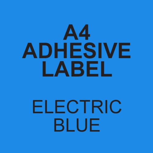 *SINGLE SHEET* A4 Label Electric Blue