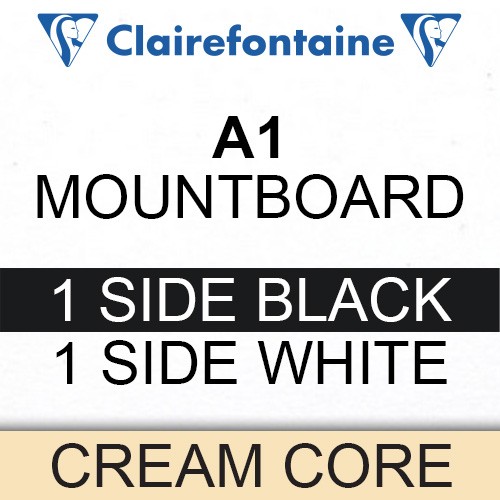 *SINGLE* Sheet Mount Board Black/White A1 GH65045
