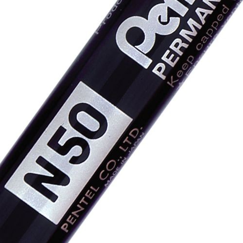 *SINGLE* Pentel N50 Permanent Marker Bullet 4.3mm Tip 2.2mm Line Black Ref N50-A
