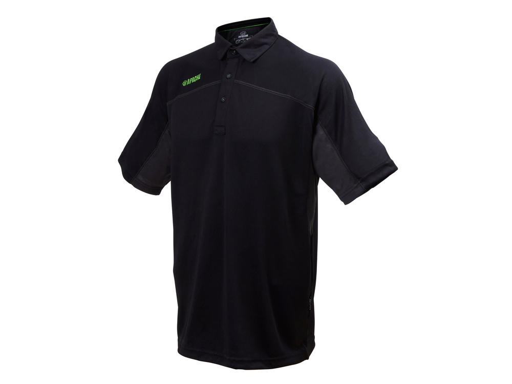 Langley Black Performance Polo Shirt - L (41/43in)