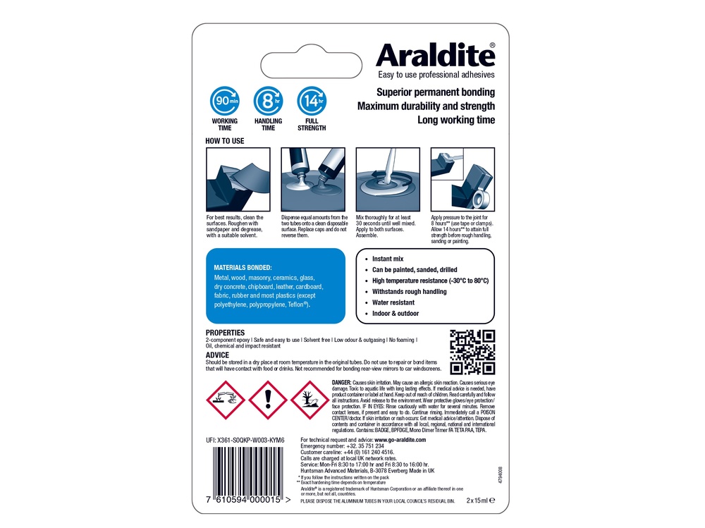 Standard Epoxy 2 x 15ml Tubes