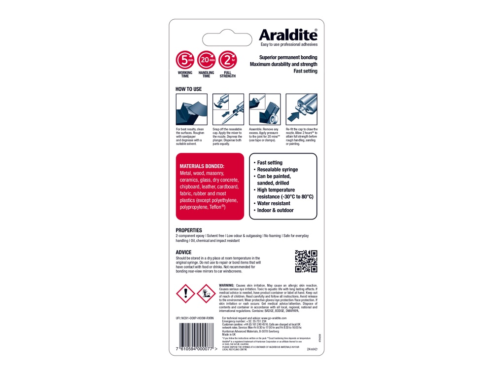 Rapid Epoxy Syringe 24ml