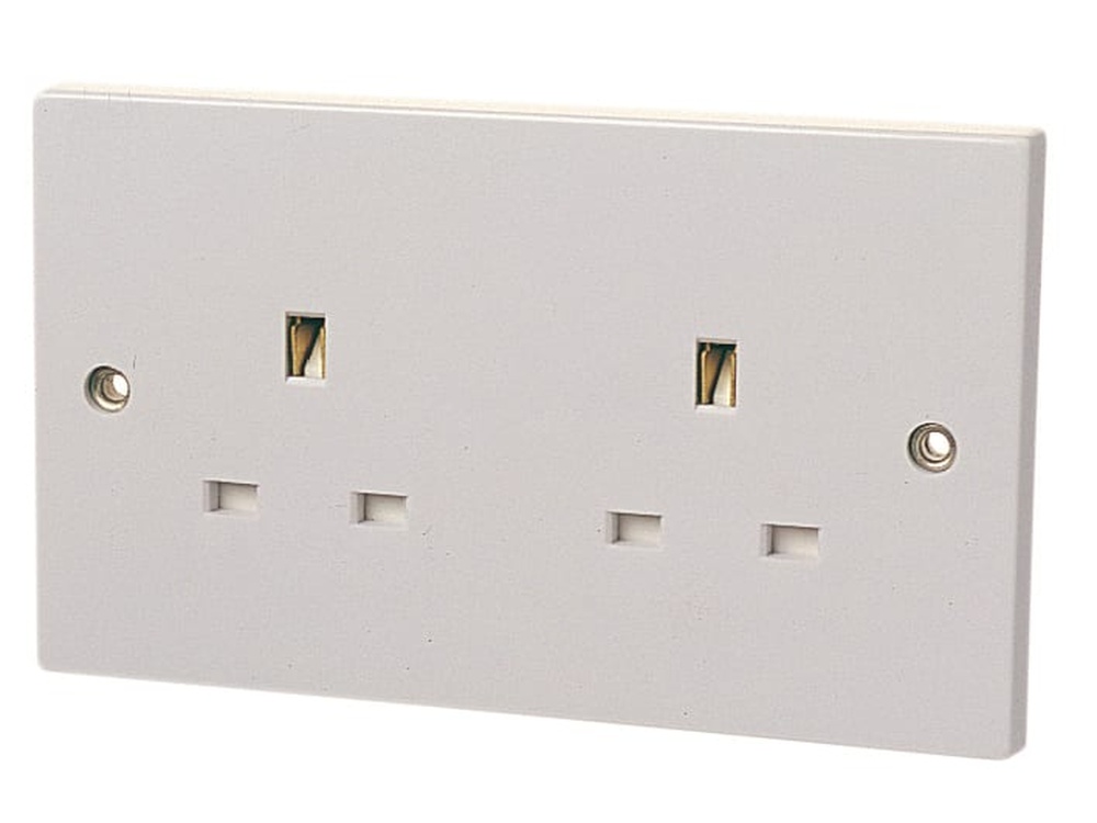 Unswitched Socket 2-Gang 13A