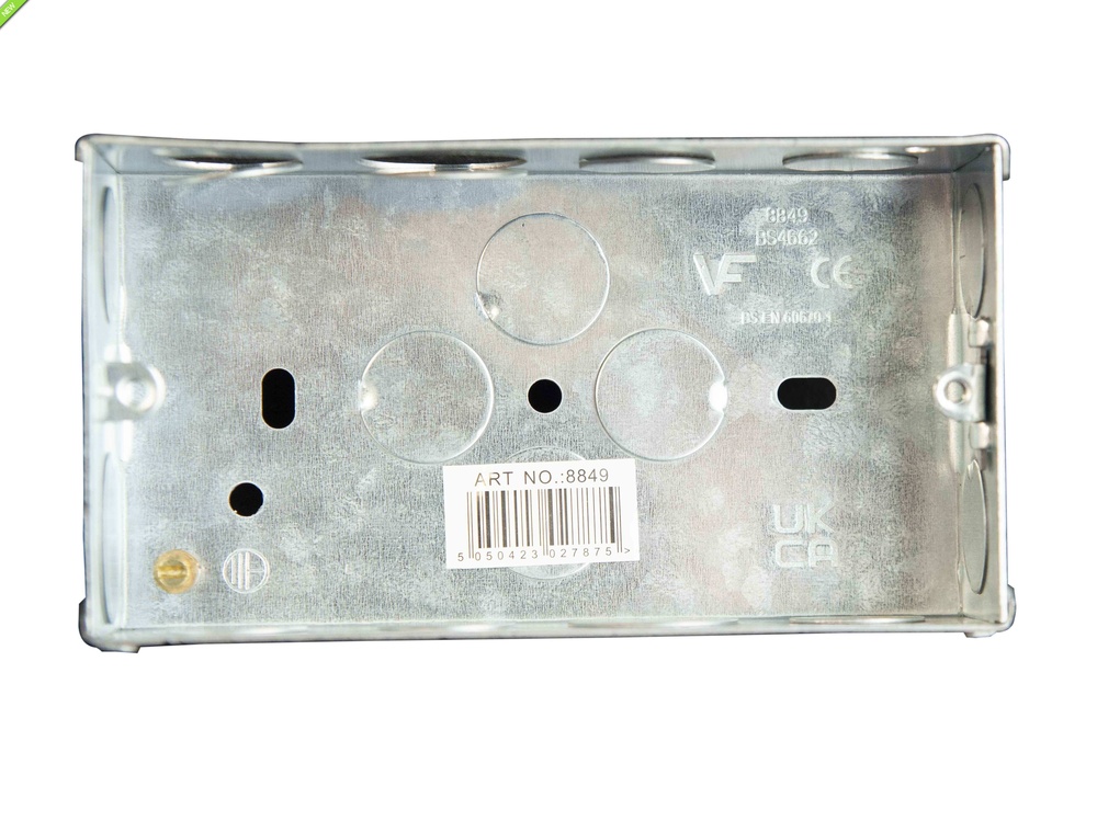 Metal Back Box 2-Gang 35mm