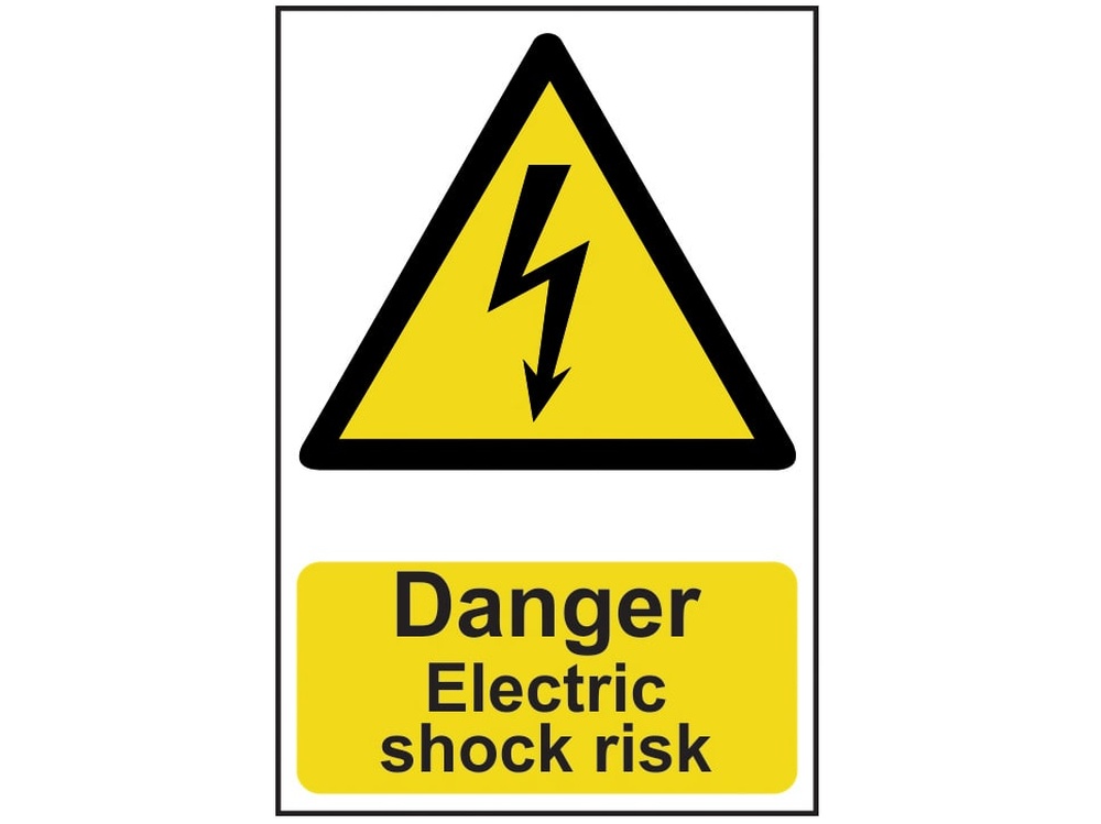 Danger Electric Shock Risk - PVC Sign 200 x 300mm