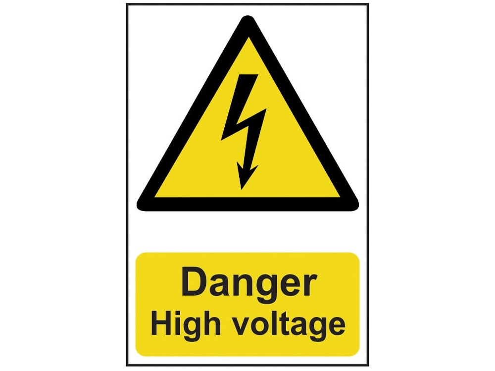 Danger High Voltage - PVC Sign 200 x 300mm