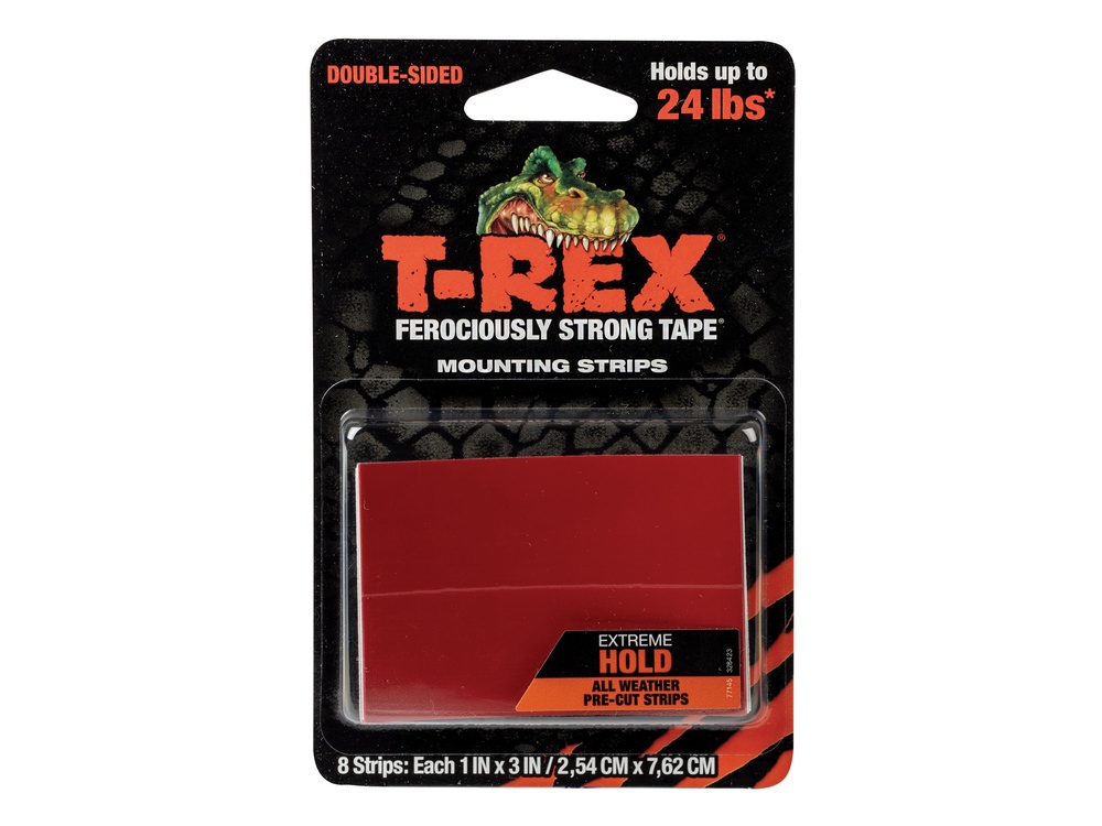 T-REX® Extreme Hold Mounting Strips 2.54 x 7.62cm (Pack 8)