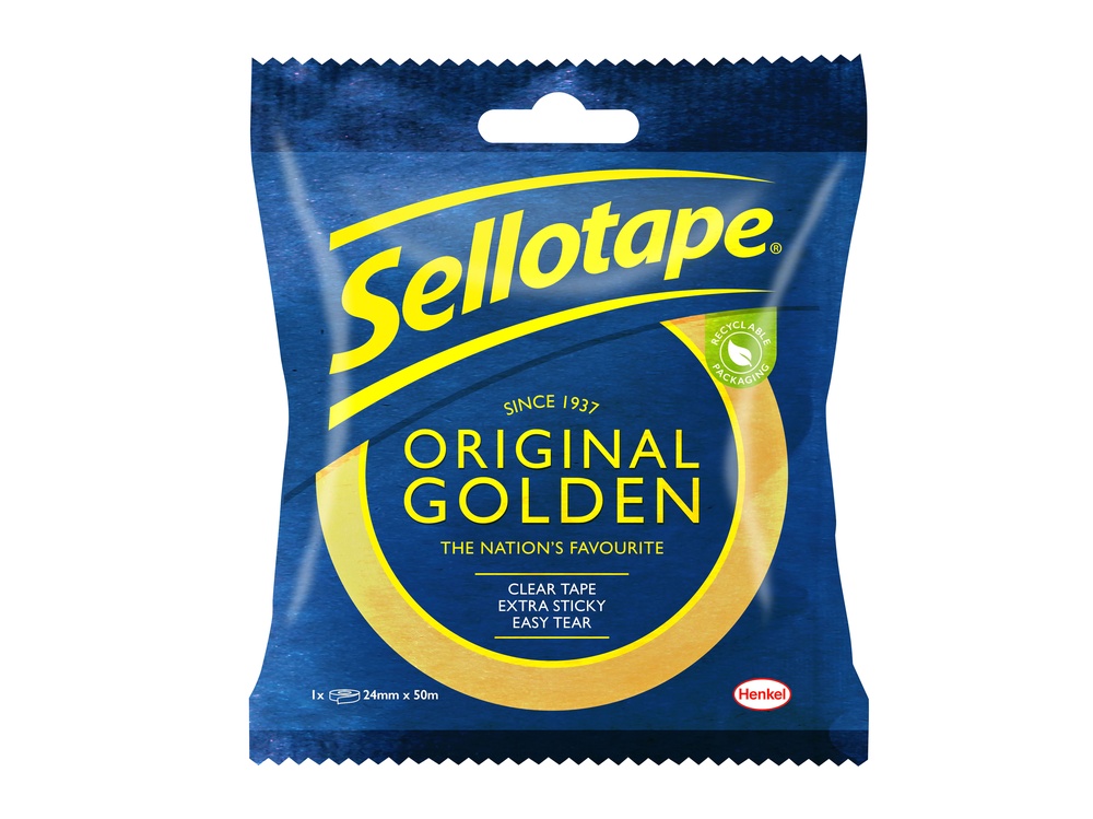 Original Golden Sticky Tape - 1 Roll 24mm x 50m