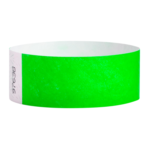 Tyvek Wrist Bands Neon Green Pk100