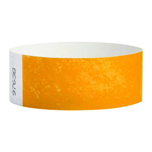 Tyvek Wrist Bands Neon Orange Pk100