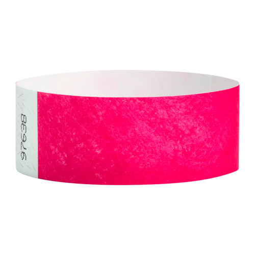 Tyvek Wrist Bands Neon Pink Pk100