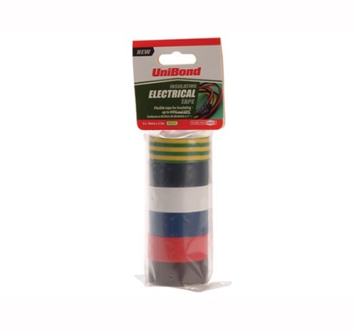 UniBond Electrical Tape (6 colour pack)