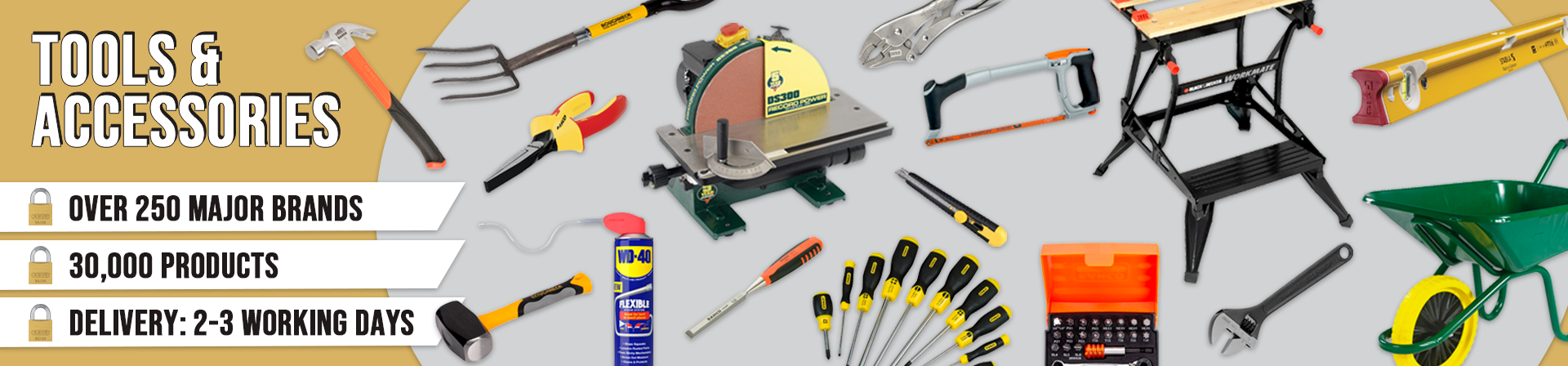 Tools and accessories for productions workshops and locations