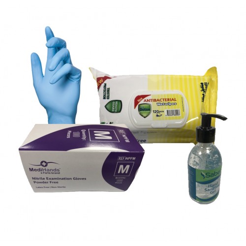 Office Needs PPE Value Pack 1 - Gel, Gloves and Wipes