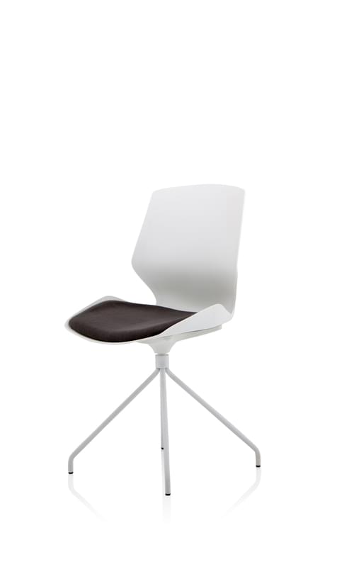 Florence Spindle White Frame Visitor Chair