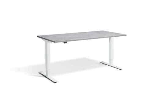 Advance Dual Motor Desk 1600 X 800mm White Concrete
