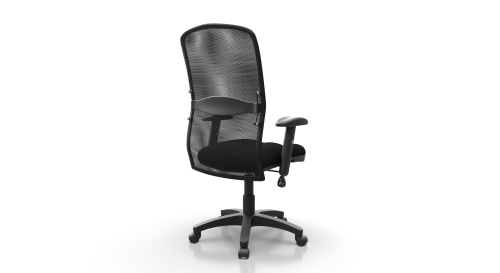 Alcanto Mesh Back Manager Armchair with Adjustable Lumbar Support - Black