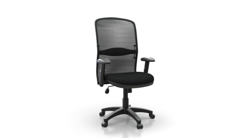 Alcanto Mesh Back Manager Armchair with Adjustable Lumbar Support - Black