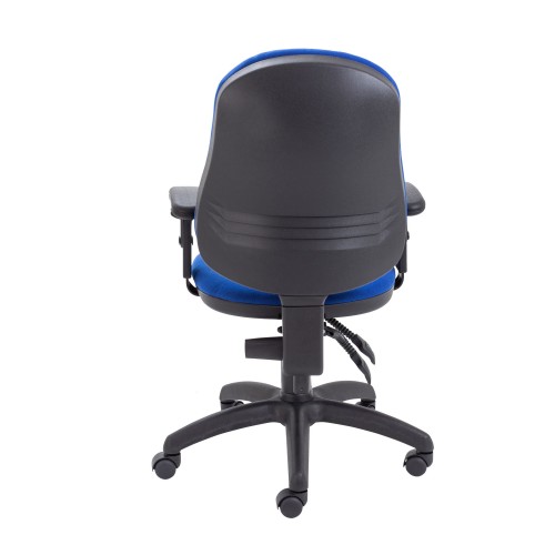 First High Back Operators Chair with T-Adjustable Arms 640x640x985-1175mm Blue KF839245