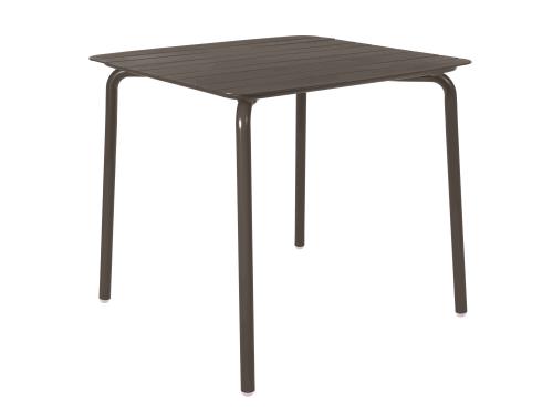 Breeze Aluminium Square Slatted Table I Charcoal