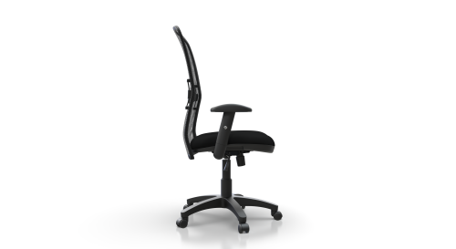 Alcanto Mesh Back Manager Armchair with Adjustable Lumbar Support - Black