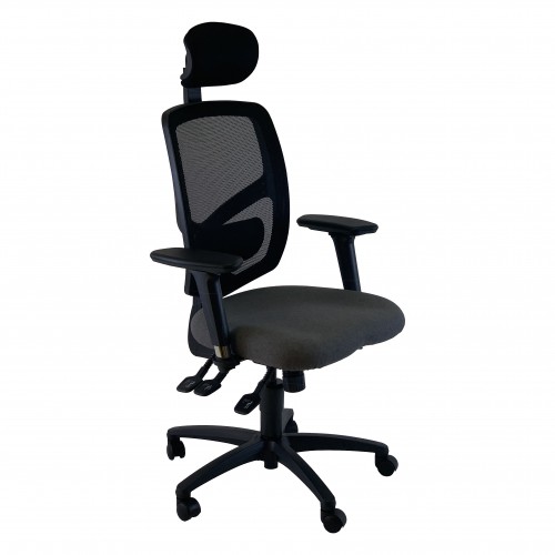 Uni 12 Ergonomic Task Operator Chair Xtreme Havana Black Fabric Height Adjustable Arms Headrest