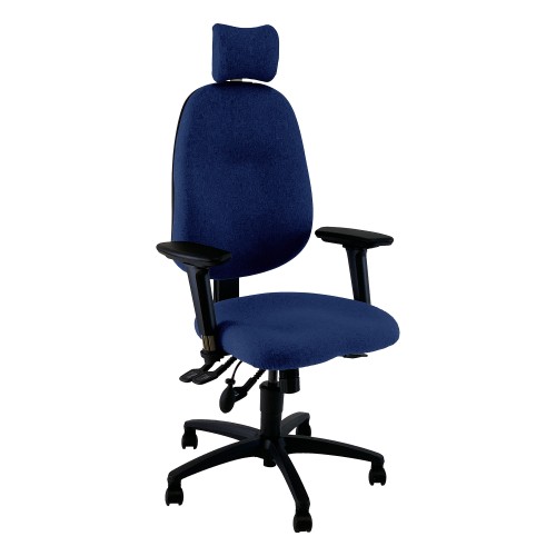 Uni 4 Ergonomic Task Operator Chair Scuba Blue Multi Function Arms Headrest