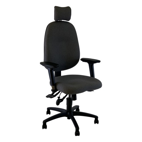Uni 4 Ergonomic Task Operator Chair Havana Black Multi Function Arms Headrest