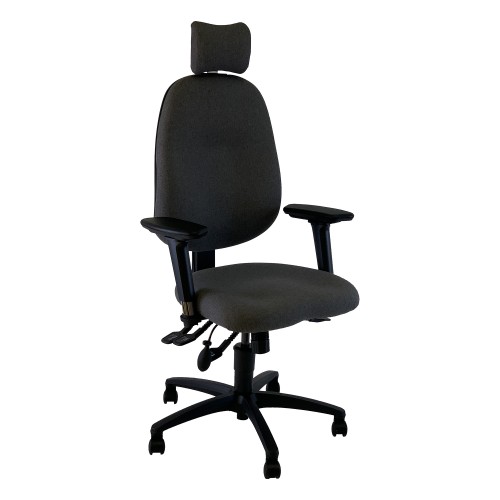 UNI 4 Ergonomic Task Operator Chair Havana Black Multi-function Arms Headrest