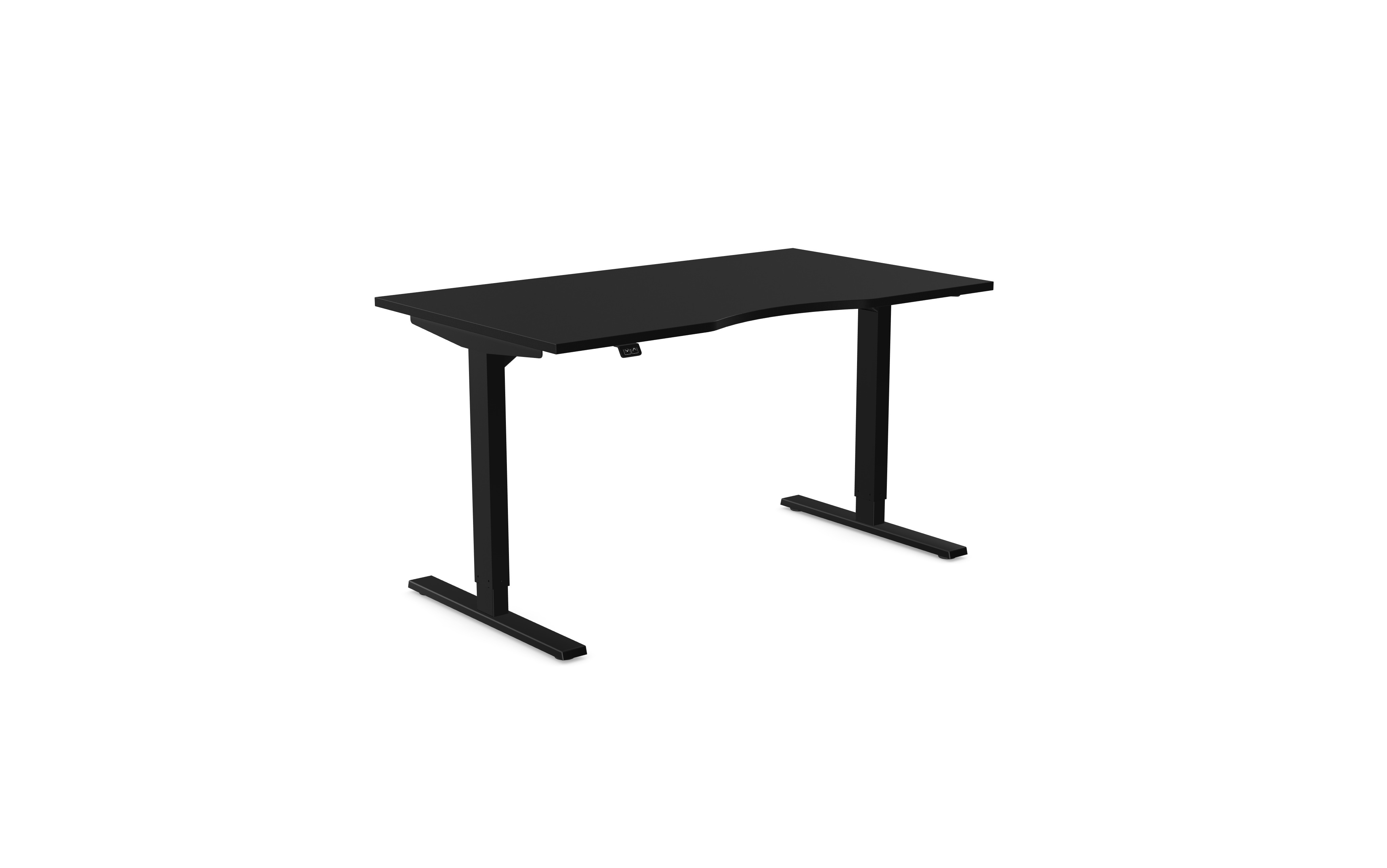 Zoom Single Height Adjustable Desk - Top with Dual Purpose Scallop ...