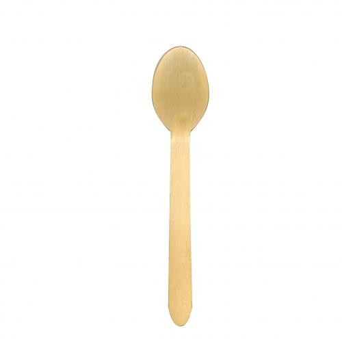 Wooden Eco-Friendly Disposable Dessert Spoons (Pack 100)