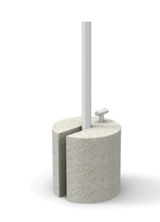 Set of four 16kg concrete leg weights