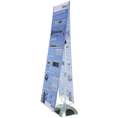 Y-Band Outdoor Banner Stand 650mm Wide. Frame with two Banners
