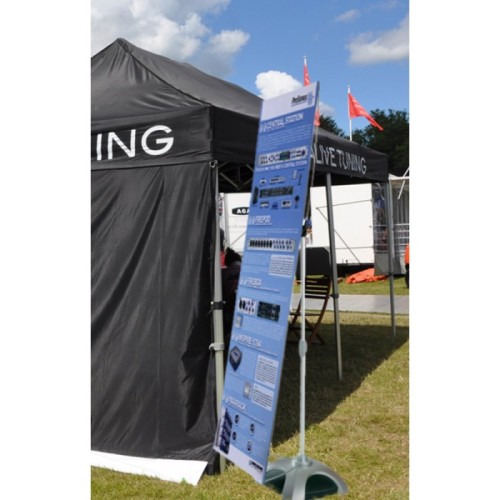 Y-Band Outdoor Banner Stand 650mm Wide. Frame with one Banner