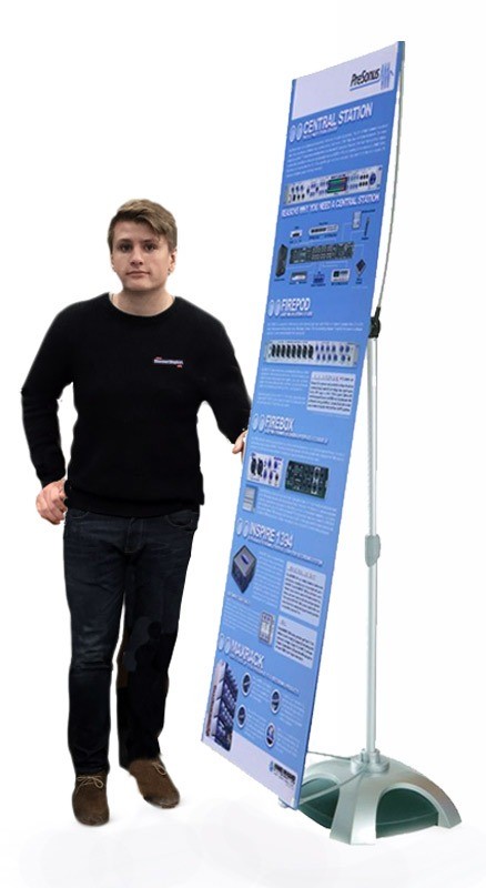 Y-Band Outdoor Banner Stand 650mm Wide. Frame with one Banner
