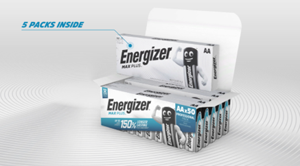 Energizer Max Plus AA Alkaline Batteries (Pack of 50)