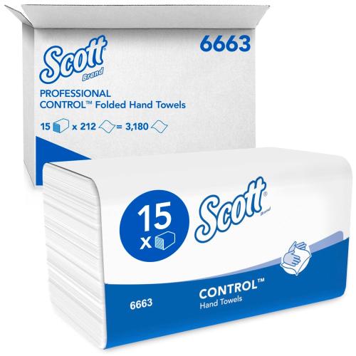 6663 Scott Performance Hand Towel I Fold White (CS 3,180)
