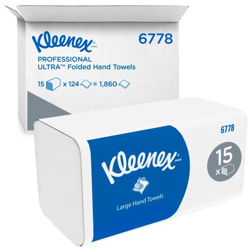 6778 Kleenex Ultra Hand Towel I Fold Medium White (CS 1,860)