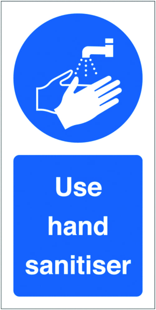 Use Hand Sanitiser Labels 100x50mm (Roll of 500)