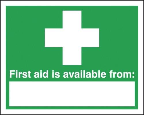 First Aid Is Available From 300x500mm 1.2mm Rigid Plastic