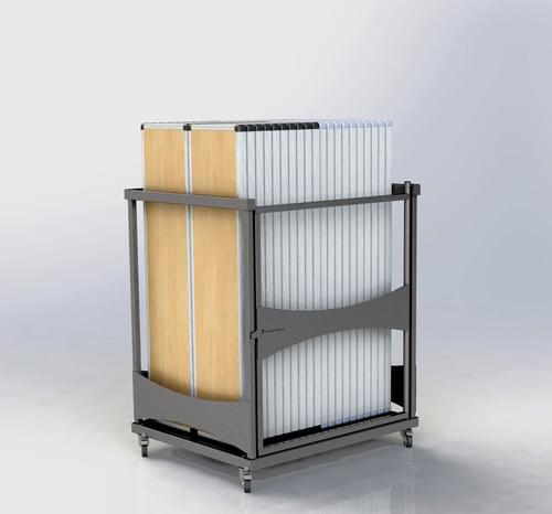 Fast Fold Bench Set W1220mm x H450 Beech (Trolley with 40 benches)